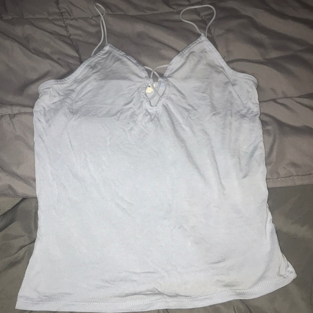 Light Blue Strappy Tank Top
